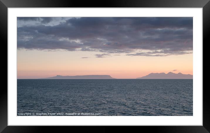 Rum and Eigg Framed Mounted Print by Stephen Taylor