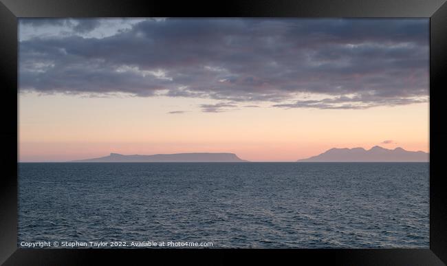 Rum and Eigg Framed Print by Stephen Taylor