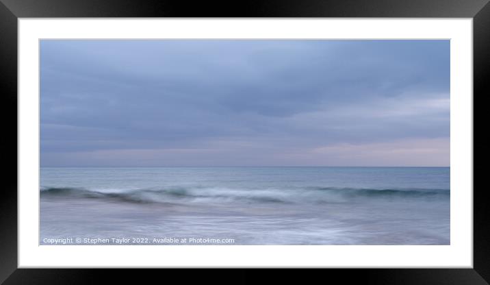 The Sea Framed Mounted Print by Stephen Taylor