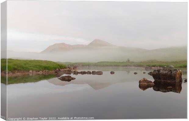 Mist Summer Sunrise Canvas Print by Stephen Taylor