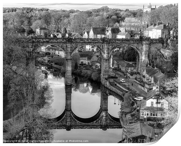 Knaresborough Viaduct Print by Janet Carmichael