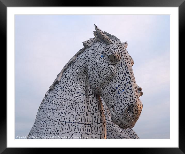 The Kelpies at Sunrise Framed Mounted Print by Stephen Taylor