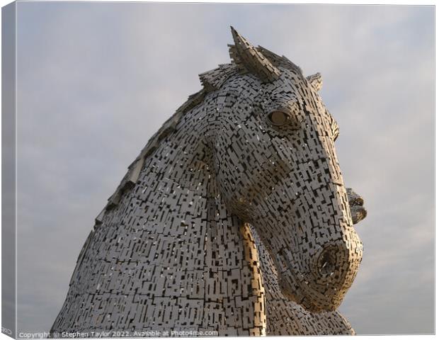 The Kelpies  Canvas Print by Stephen Taylor