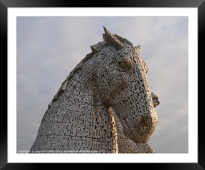 The Kelpies  Framed Mounted Print by Stephen Taylor