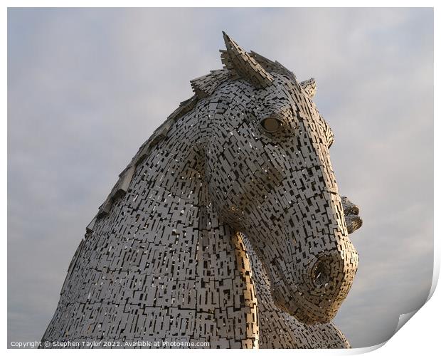 The Kelpies  Print by Stephen Taylor