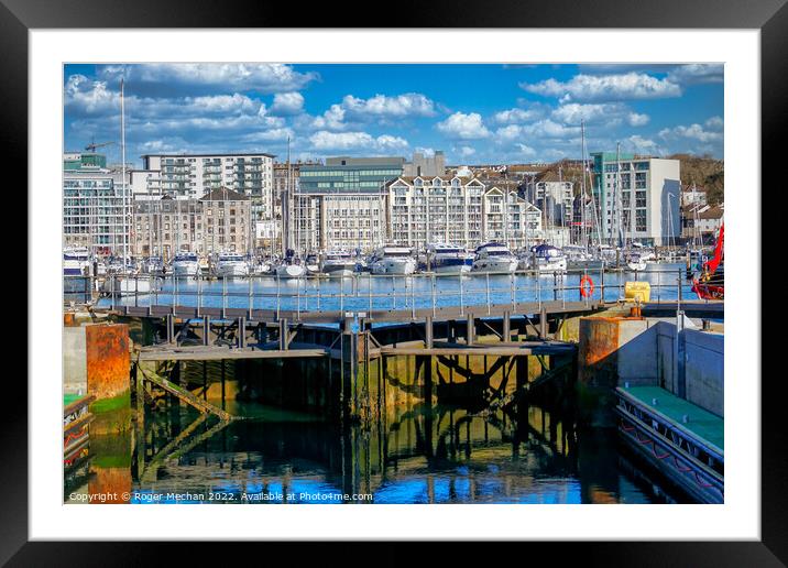 Peaceful Marina View Framed Mounted Print by Roger Mechan