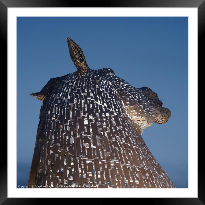 The Kelpies Framed Mounted Print by Stephen Taylor