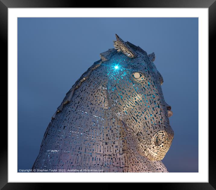 The Kelpies Framed Mounted Print by Stephen Taylor