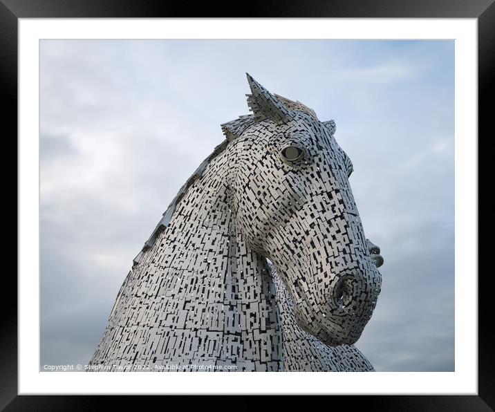 The Kelpies Framed Mounted Print by Stephen Taylor