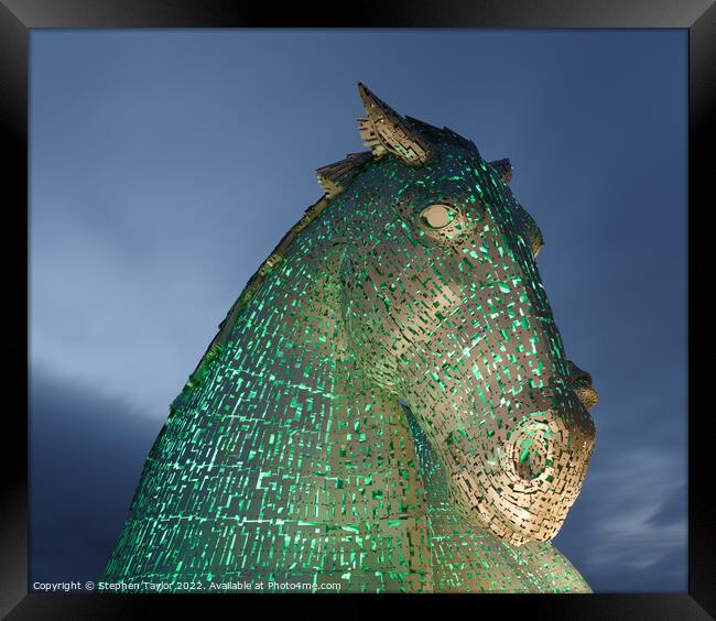 The Kelpies Framed Print by Stephen Taylor