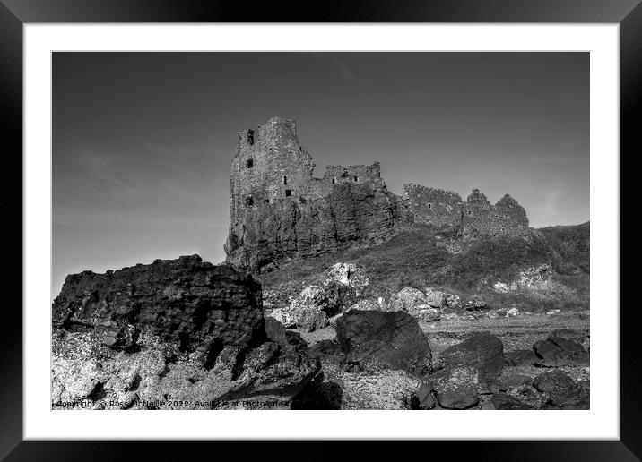 Dunure Castle Framed Mounted Print by Ross McNeillie