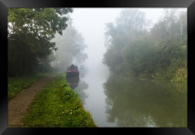 Early morning fog on the canal Framed Print by Clive Wells