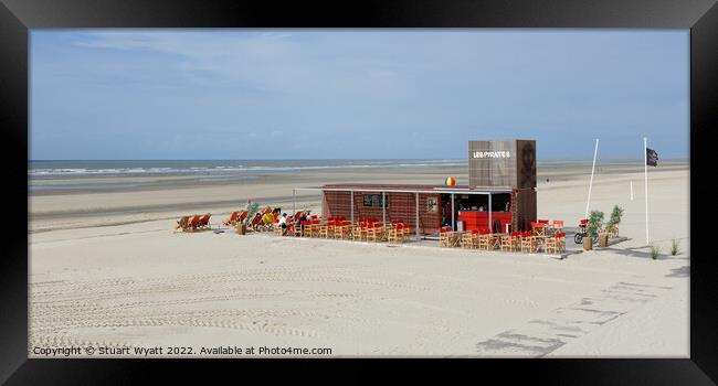 Beach Bar at Le Touquet Framed Print by Stuart Wyatt