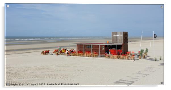 Beach Bar at Le Touquet Acrylic by Stuart Wyatt