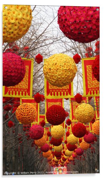 Chinese Lunar New Year Decorations Beijing China Acrylic by William Perry