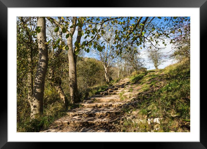 Steps lead up to Lovers Leap Framed Mounted Print by Jason Wells