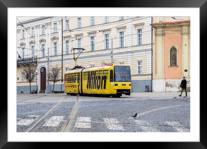Nikon advertising on a tram Framed Mounted Print by Jason Wells