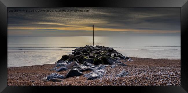 Winter seascape Framed Print by Stuart C Clarke