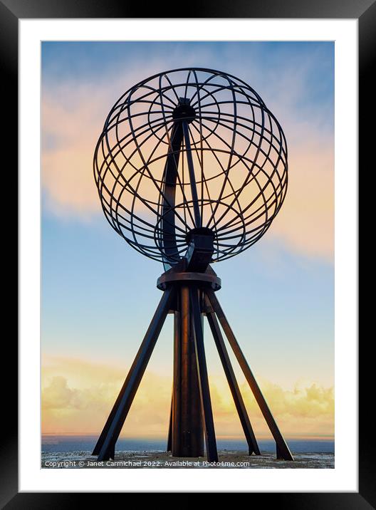 Majestic Sunset at North Cape Framed Mounted Print by Janet Carmichael