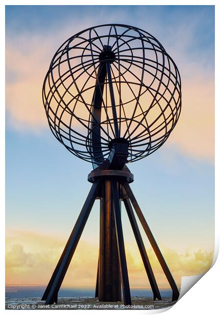 Majestic Sunset at North Cape Print by Janet Carmichael