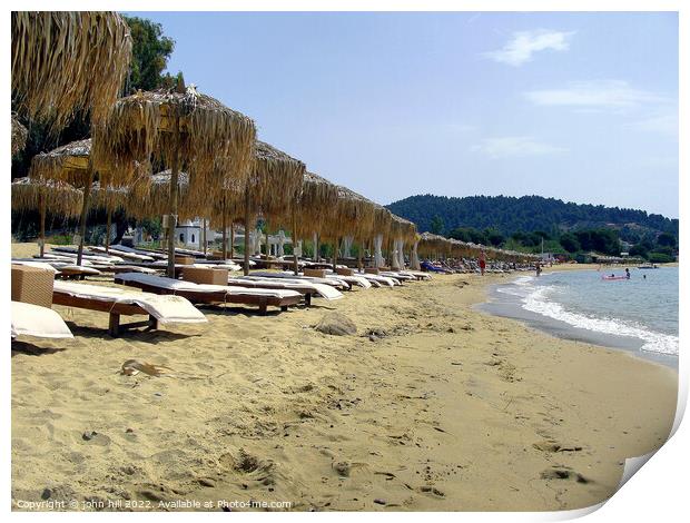 Ag Paraskevi beach, Skiathos, Greece. Print by john hill