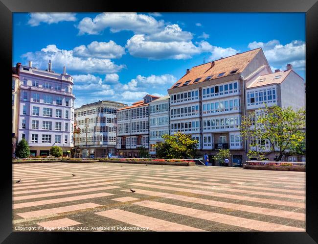 Glass Facades Gleaming Framed Print by Roger Mechan