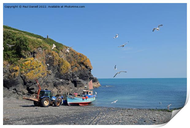 Cadgwith fisherman returns Print by Paul Daniell