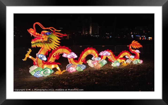 The Chinese Dragon is a powerful symbol in Chinese Framed Mounted Print by M. J. Photography