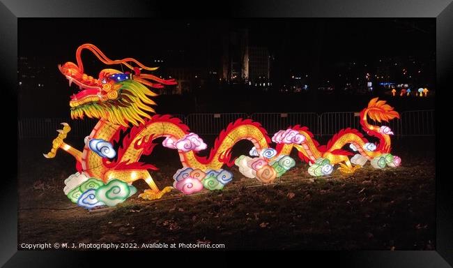 The Chinese Dragon is a powerful symbol in Chinese Framed Print by M. J. Photography