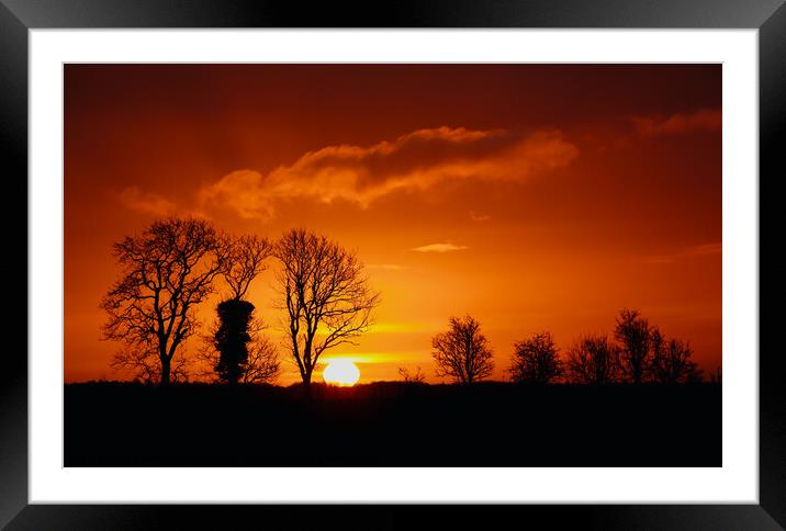February sunrise Framed Mounted Print by Simon Johnson
