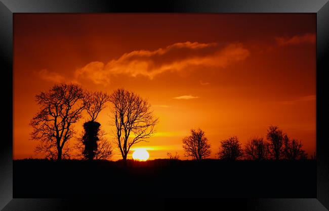 February sunrise Framed Print by Simon Johnson