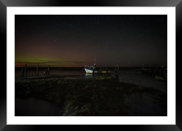 The Northern lights pay a visit to Thornham  Framed Mounted Print by Gary Pearson