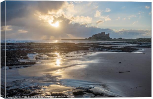 Bamburgh Castle Canvas Print by Philip Stewart