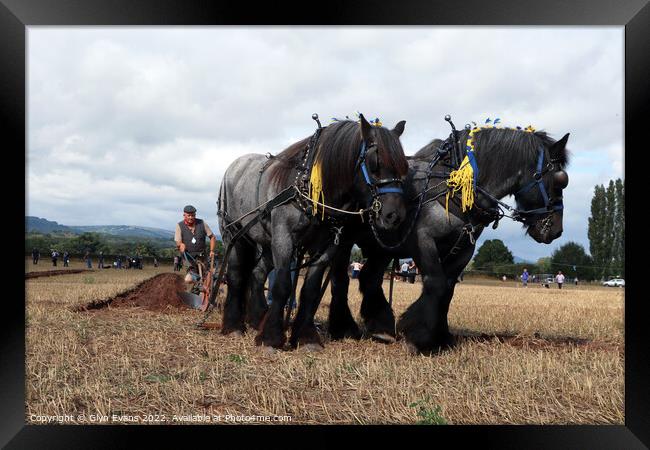 Ploughing Championship. Framed Print by Glyn Evans