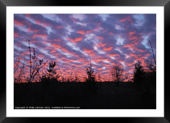 Pink Sunset Framed Mounted Print by Philip Lehman