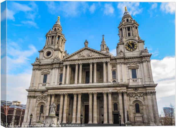 Majestic St Pauls Cathedral Canvas Print by Beryl Curran