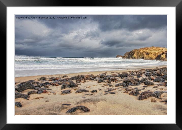 Scottish Highland Beach Framed Mounted Print by Andy Anderson
