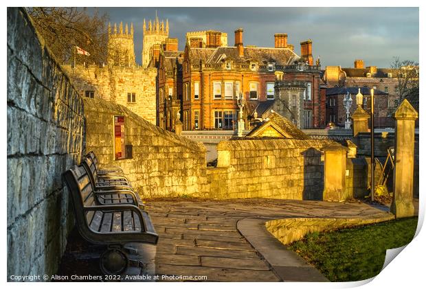 A Sunny Evening In York Print by Alison Chambers