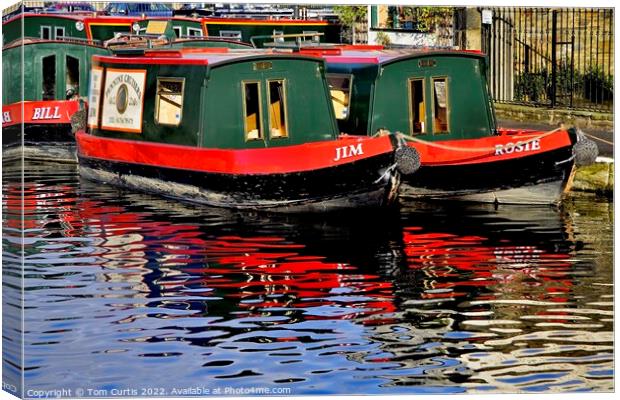 Canal Boats Rosie and Jim Canvas Print by Tom Curtis