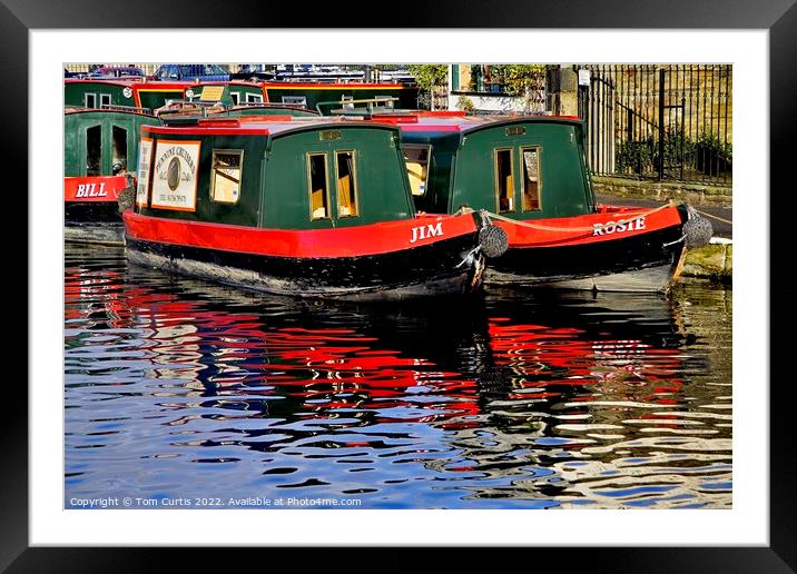 Canal Boats Rosie and Jim Framed Mounted Print by Tom Curtis