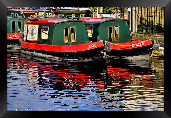 Canal Boats Rosie and Jim Framed Print by Tom Curtis