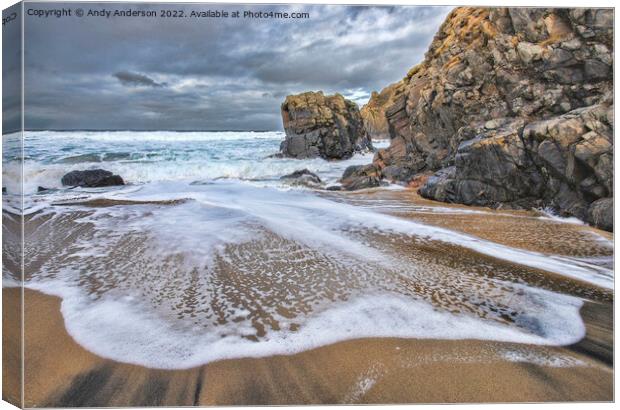 Scottish Hebrides Beach Canvas Print by Andy Anderson