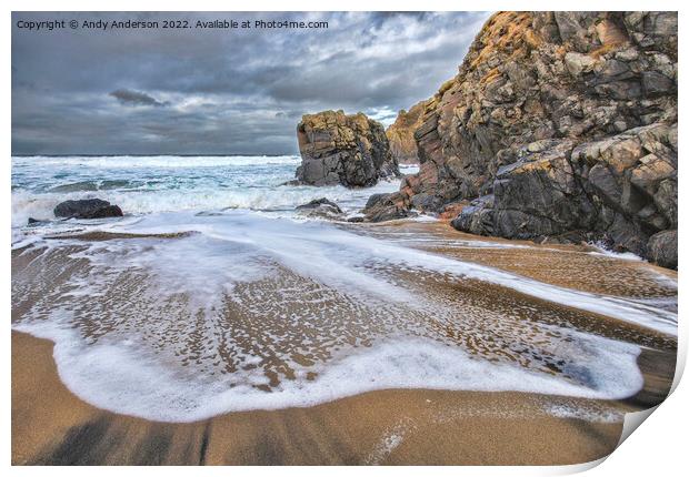 Scottish Hebrides Beach Print by Andy Anderson