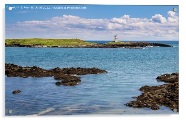 Elie Ness Lighthouse Fife Scotland Acrylic by Pearl Bucknall