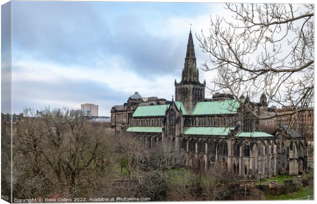 Glasgow Cathedral from the necropolis, Glasgow, Scotland Canvas Print by Dave Collins