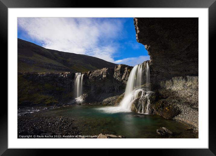 Skutafoss waterfall in southeast Iceland Framed Mounted Print by Paulo Rocha