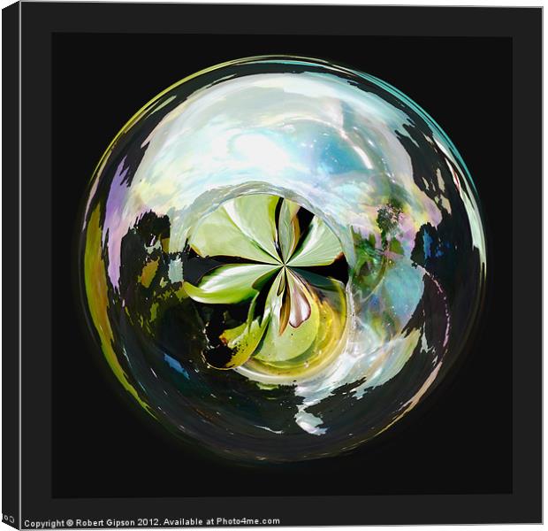 Spherical Paperweight Waterworld Canvas Print by Robert Gipson