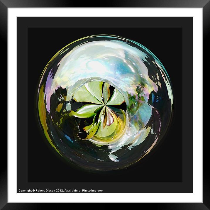 Spherical Paperweight Waterworld Framed Mounted Print by Robert Gipson