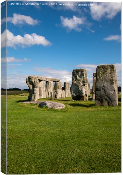 Stonehenge ancient standing stones Canvas Print by Christopher Keeley