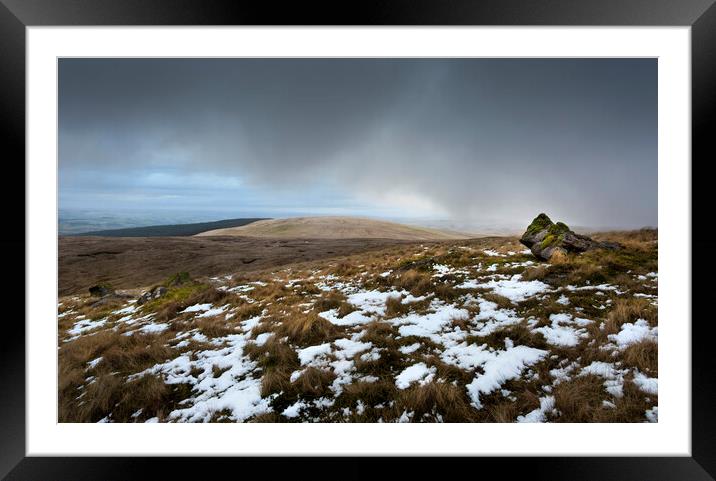Winter on the Brecon Beacons Framed Mounted Print by Leighton Collins